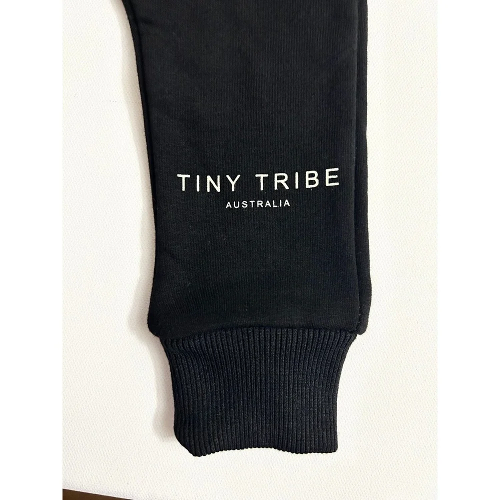 Tiny Tribe Australia Kids Black Sweatshirt and Jogger Set 9-12M NWT